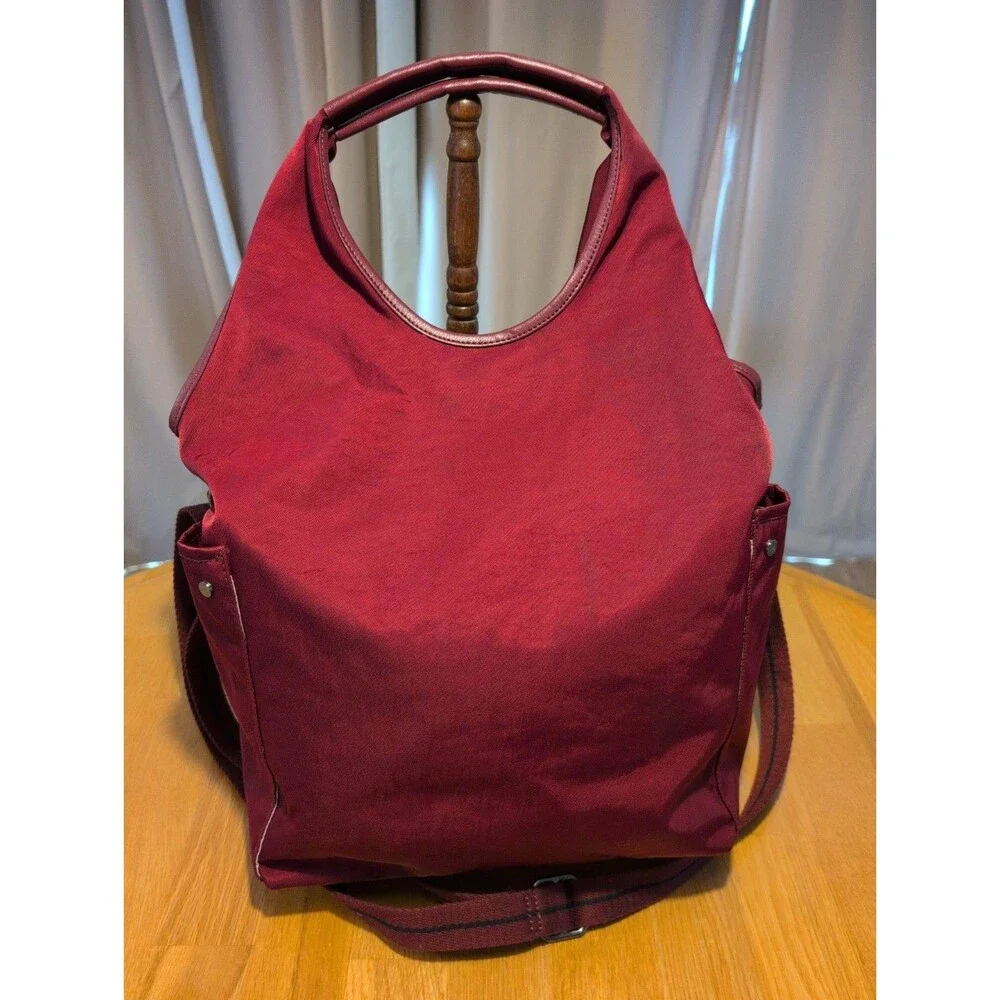 Kipling Urbana Large shoulder Hobo bag Burgandy Nylon Adjustable Strap Pockets
